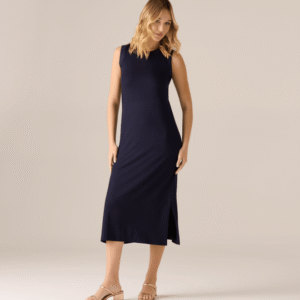 Vestido Malha Feminino Azul Marinho